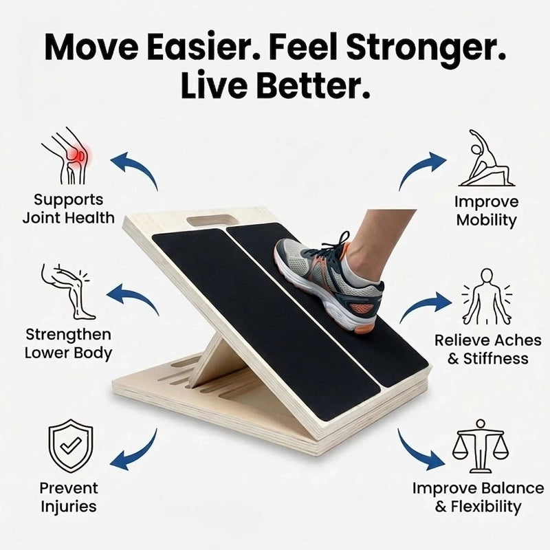 Person stretching on the VelorBoard at home